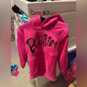 Girls Barbie Hoodie & Pants Set